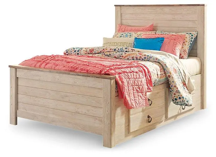Willowton Bed With 2 Storage Drawers 2