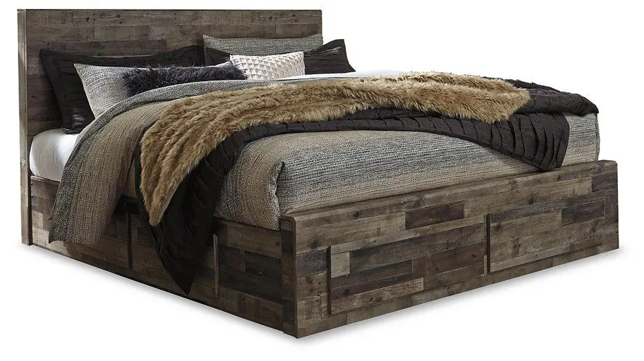 Derekson Bed With 4 Storage Drawers 1