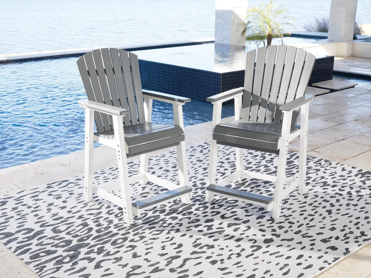 Transville Outdoor Counter Height Bar Stool (Set Of 2) 2