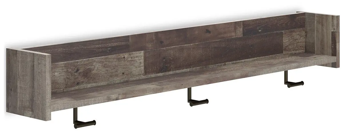 Neilsville Wall Mounted Coat Rack With Shelf 1