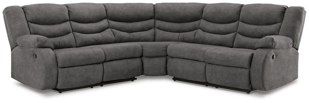 Partymate 2-Piece Reclining Sectional 1