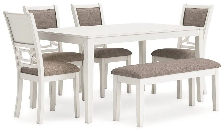 Erinberg Dining Table And 4 Chairs And Bench (Set Of 6) 1