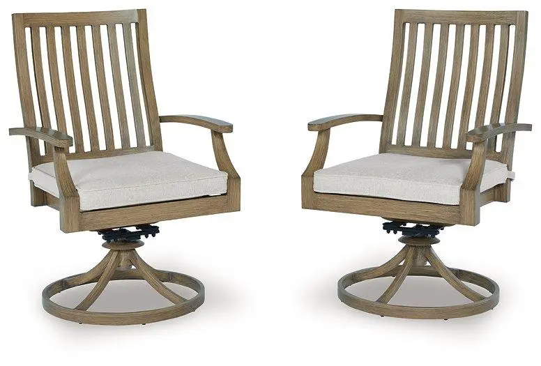 Rainier Ranch Outdoor Swivel Chair With Cushion (Set Of 2) 1