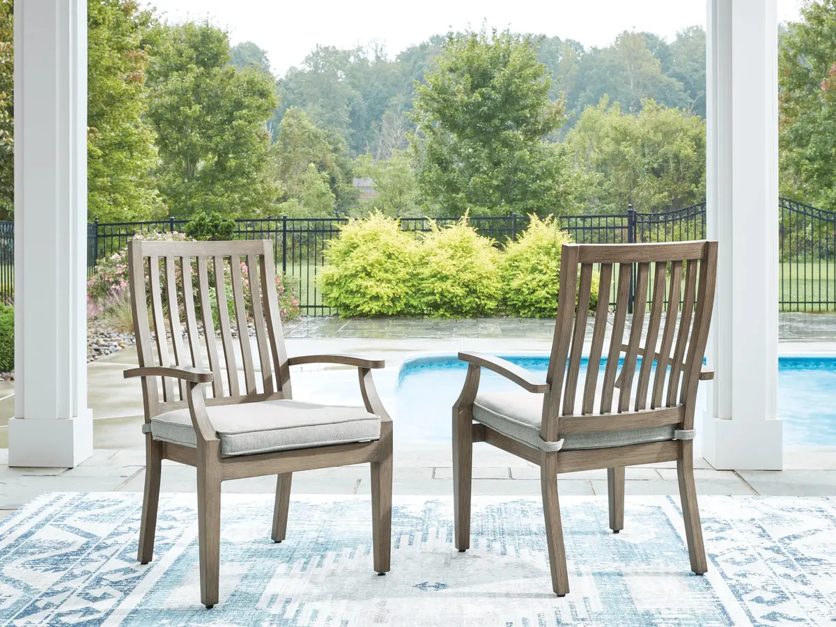 Rainier Ranch Outdoor Arm Chair With Cushion (Set Of 2) 2