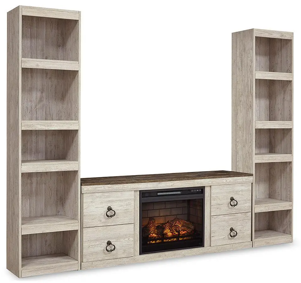 Willowton 3-Piece Entertainment Center With Electric Fireplace 1