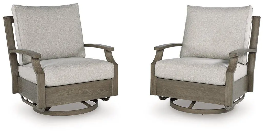 Rainier Ranch Outdoor Swivel Glider Chair With Cushion 1