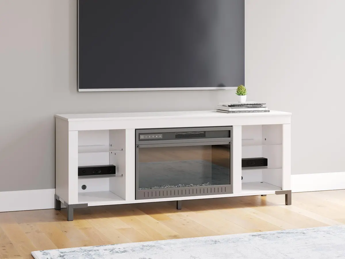 Brollevi 60" Tv Stand With Electric Fireplace 2