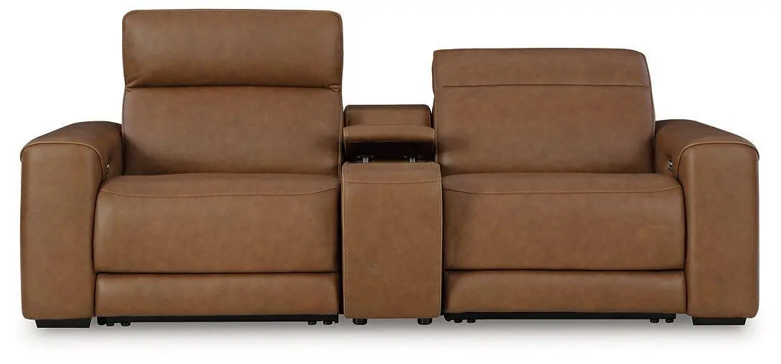 Magic Man Power Reclining Sectional Loveseat With Console 1