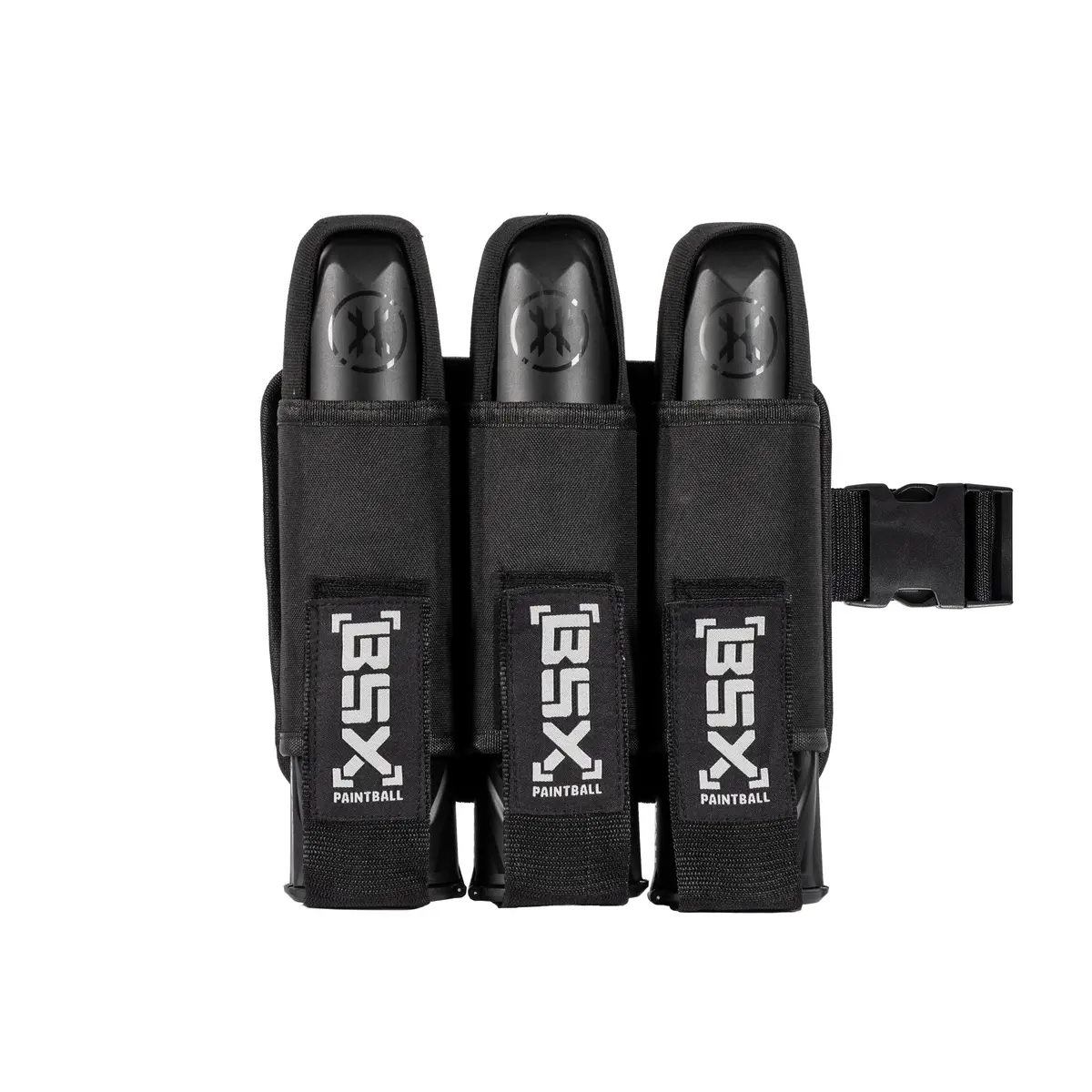 Bsx - 3 Pod Pouch W/ Belt - Black 1