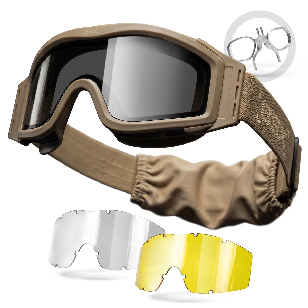 Bsx Tango Goggle - Standard W/ Multiple Lenses - Tan 1