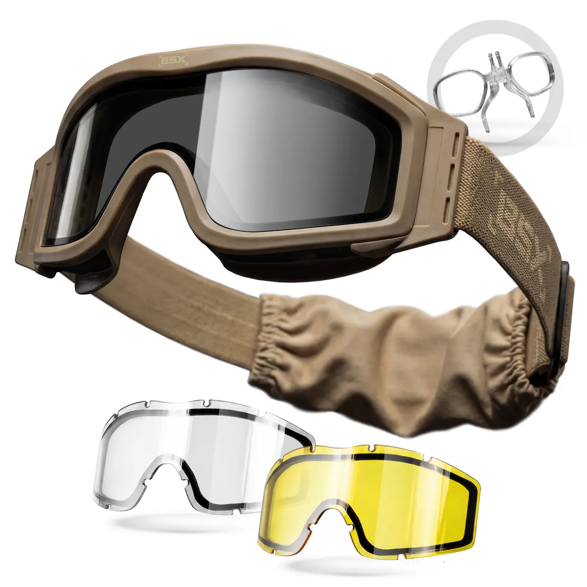Bsx Tango Goggle - Thermal W/ Multiple Lenses - Tan 1
