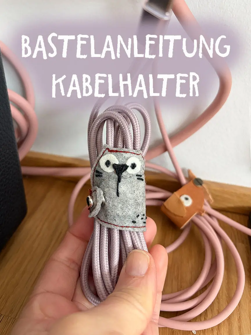 Kabelhalter - Dackel Und Katze | Bastelvorlage 1