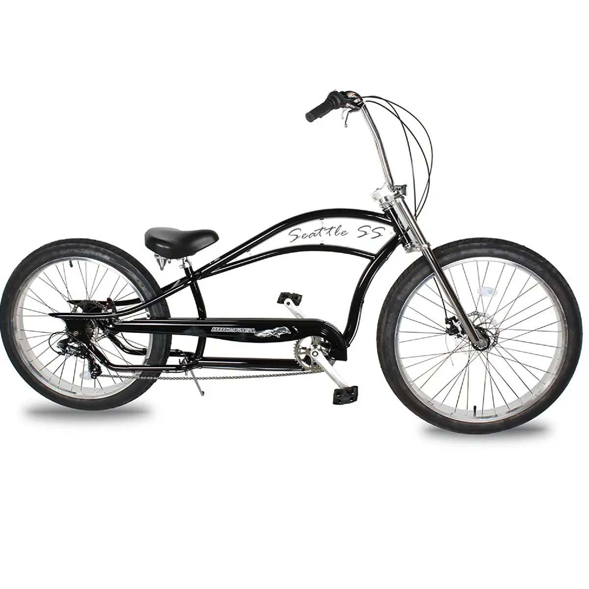 26" Micargi Seattle Ss 7-Speed Stretch Cruiser Bicycle 2
