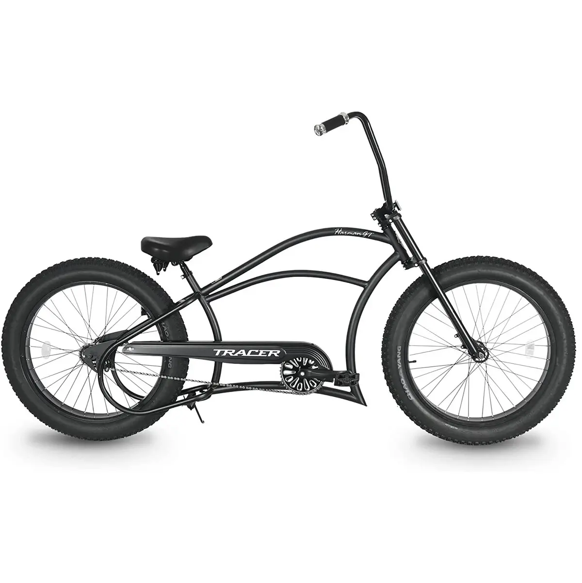 Tracer 26" Harman 1-Speed Classic Chopper Stretch Cruiser Fat Tire Bike 4