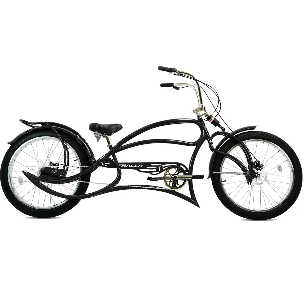 Tracer 26" Leopard Pro 3-Speed Vintage Stretch Beach Cruiser Bike 3