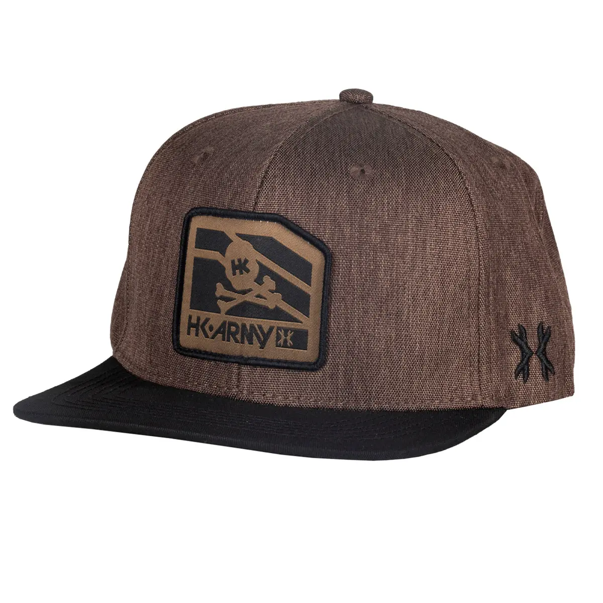 Clip Snapback Hat - Black/Tan 1