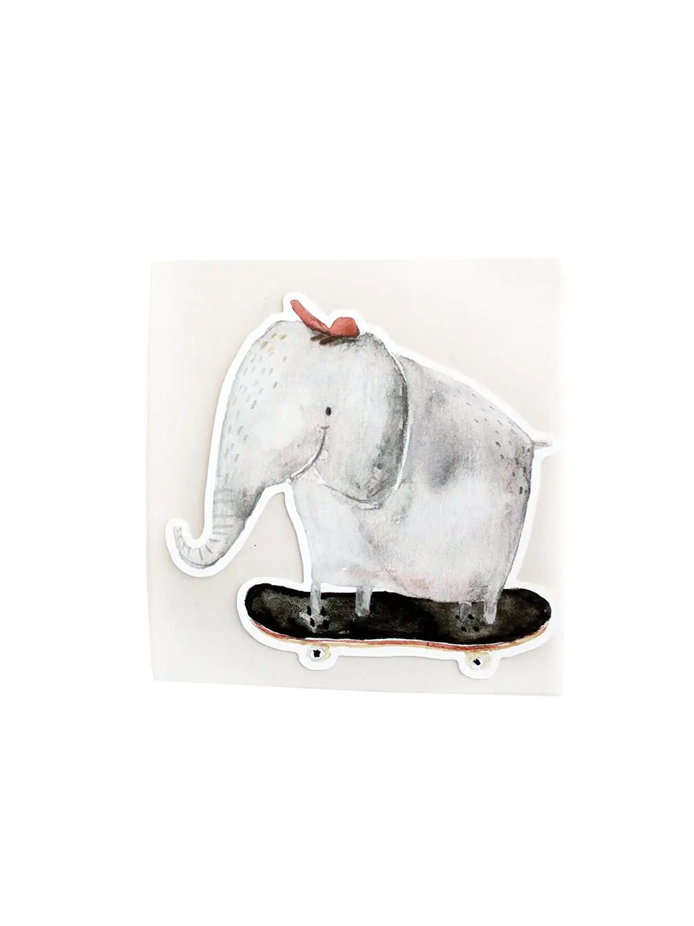 Bügelbild Elefant Auf Skateboard 1