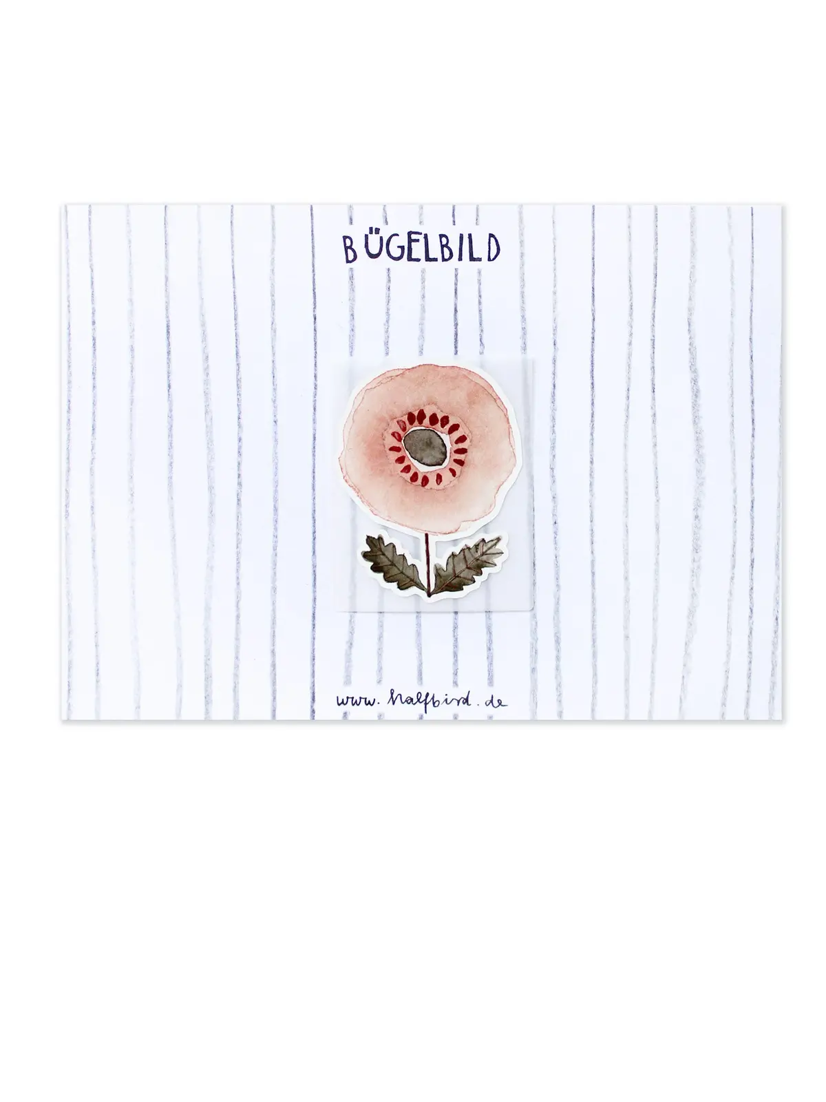 Bügelbild Blume "Mohn" 2