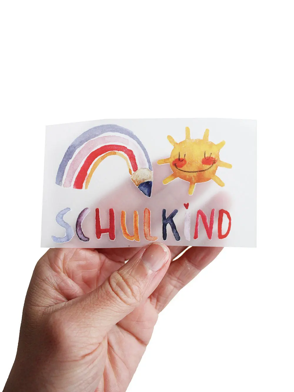 Bügelbilder Set Randlos "Regenbogen Schulkind" 1