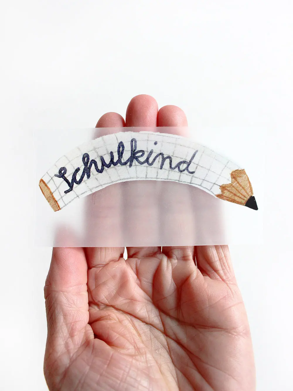 Bügelbild Randlos "Schulkind Stift" 1