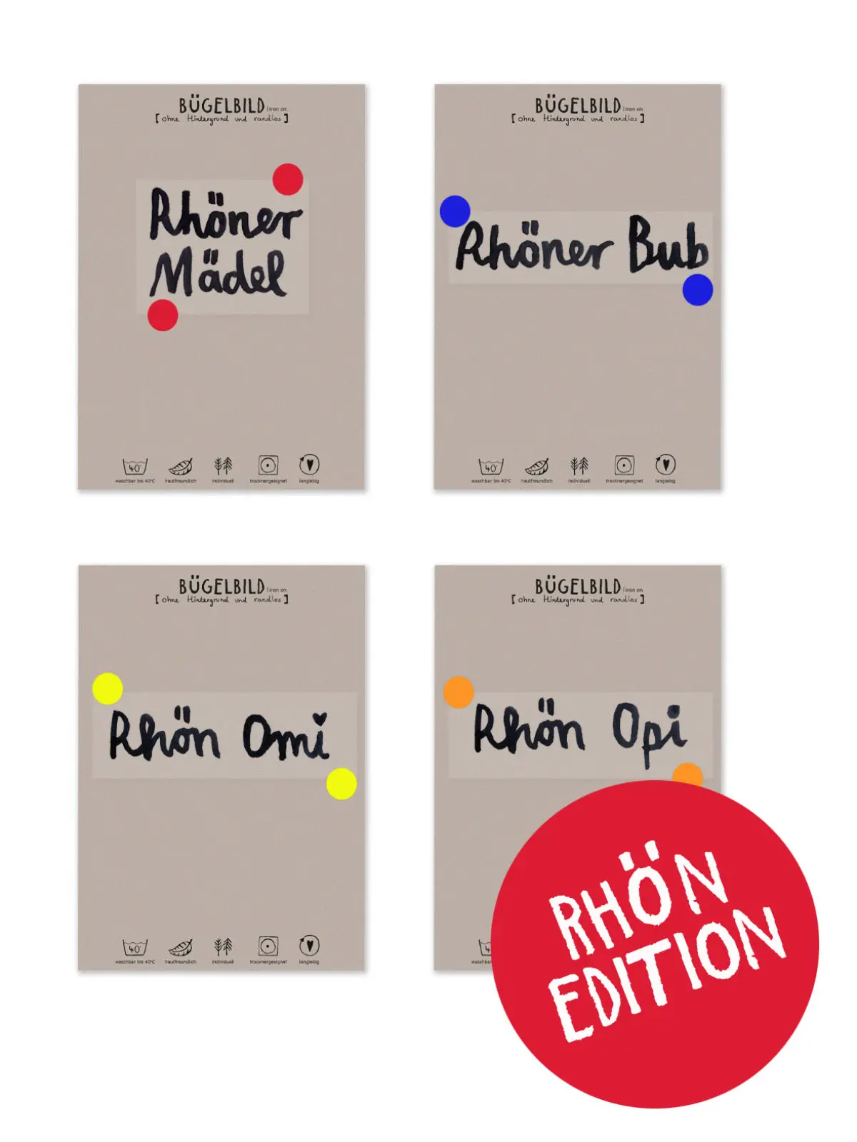 Bügelbilder Randlos "Rhön Edition" 1