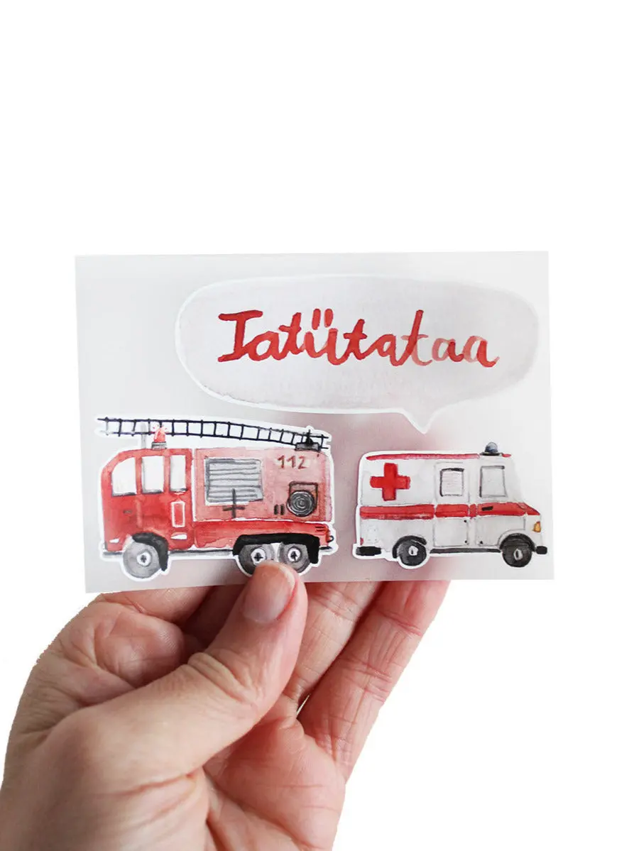 Bügelbilder Set "Tatütata" 1