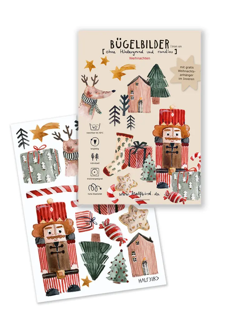 Bügelbilder Set Randlos "Weihnachten" 1