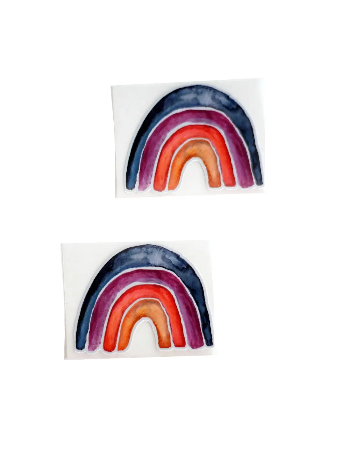 Bügelbild "Mini Regenbogen Bunt" 2Er Set 1