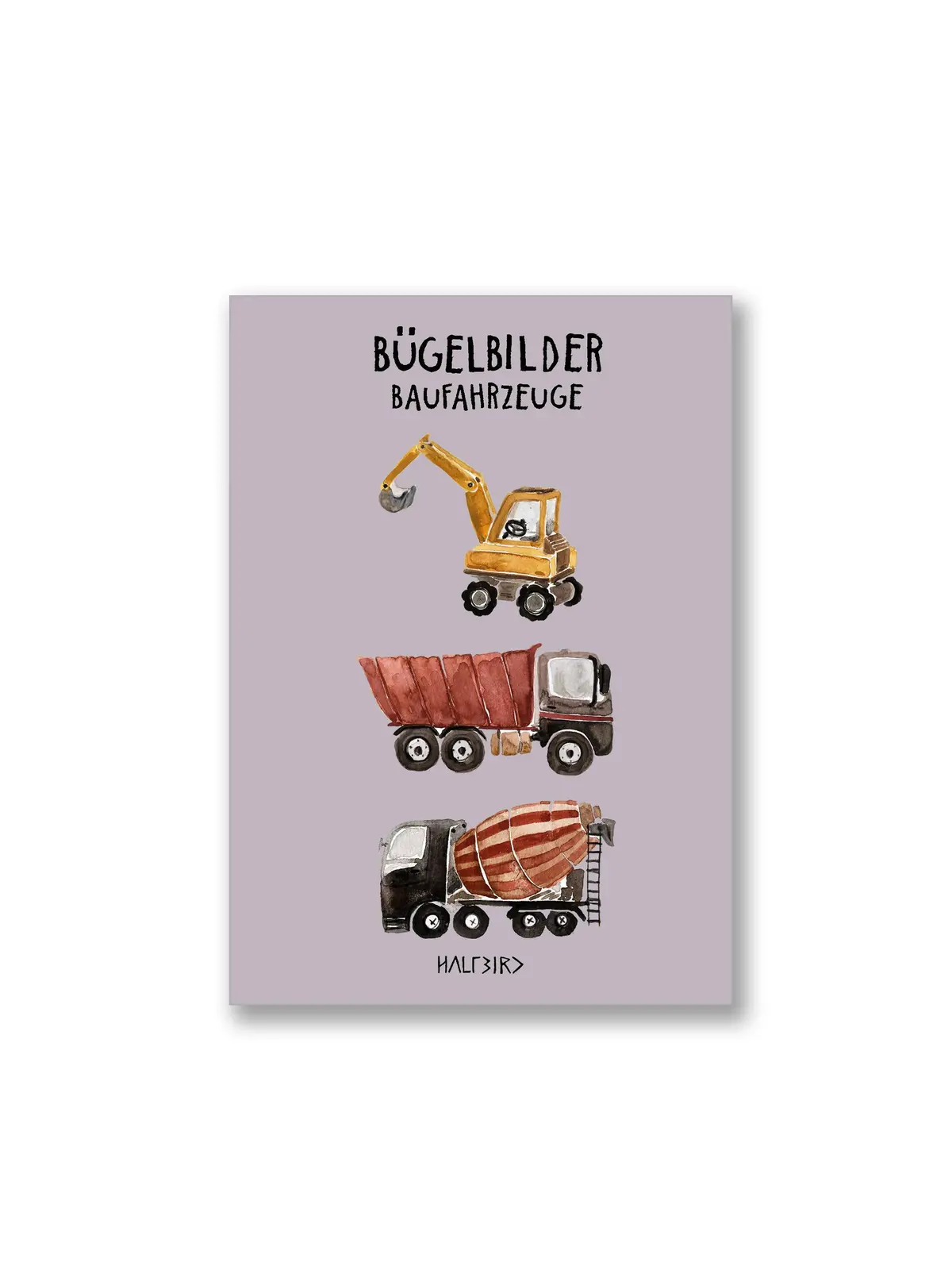 Bügelbilder Set "Baufahrzeuge" 1