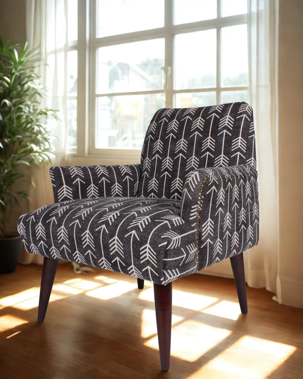 Masato Back Arm Chair  -  5 Prints , 5 Colors 1