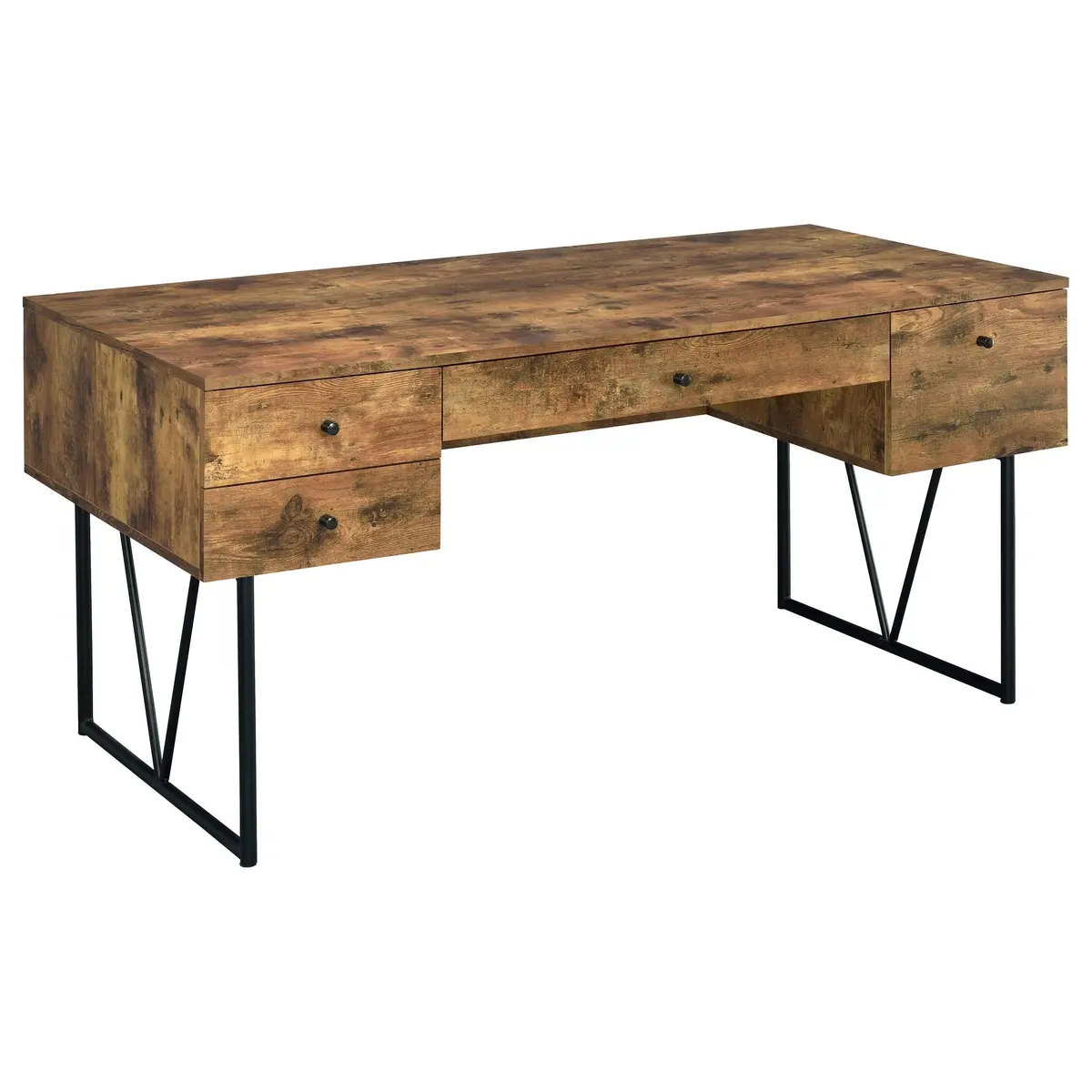 Analiese 4-Drawer Writing Desk Antique Nutmeg 1