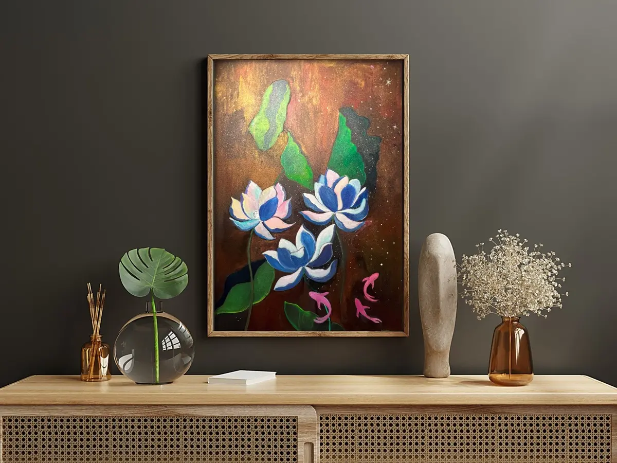 Cosmic Blooms Painting 1