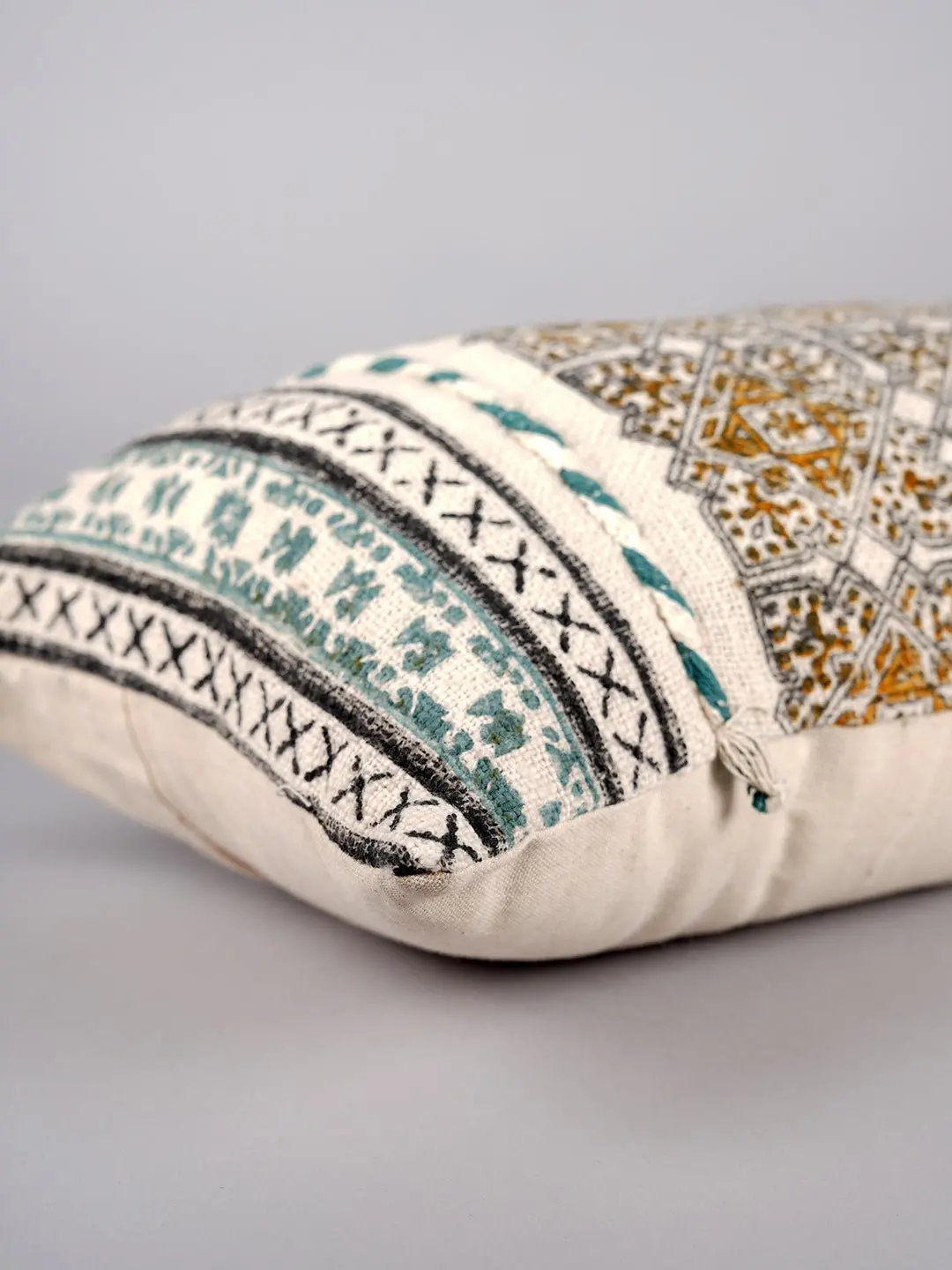Bliss - Block Printed Lumbar Cushion Cover 2