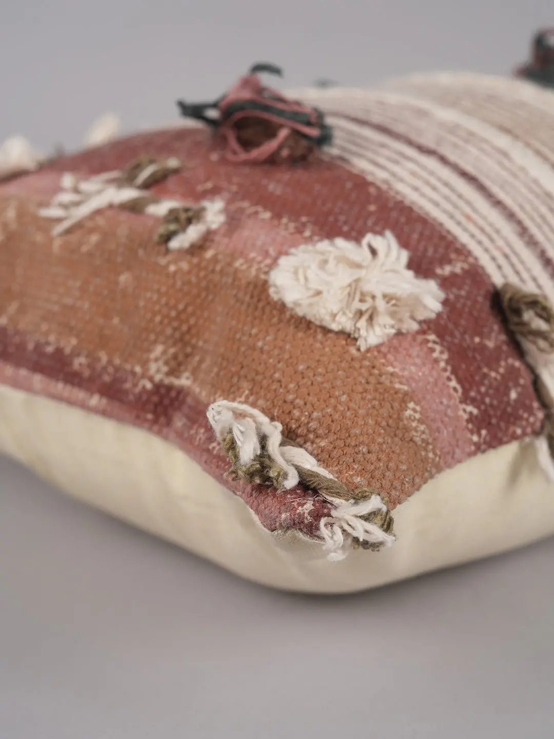 Tranquil - Block Printed Lumbar Cushion Cover 2