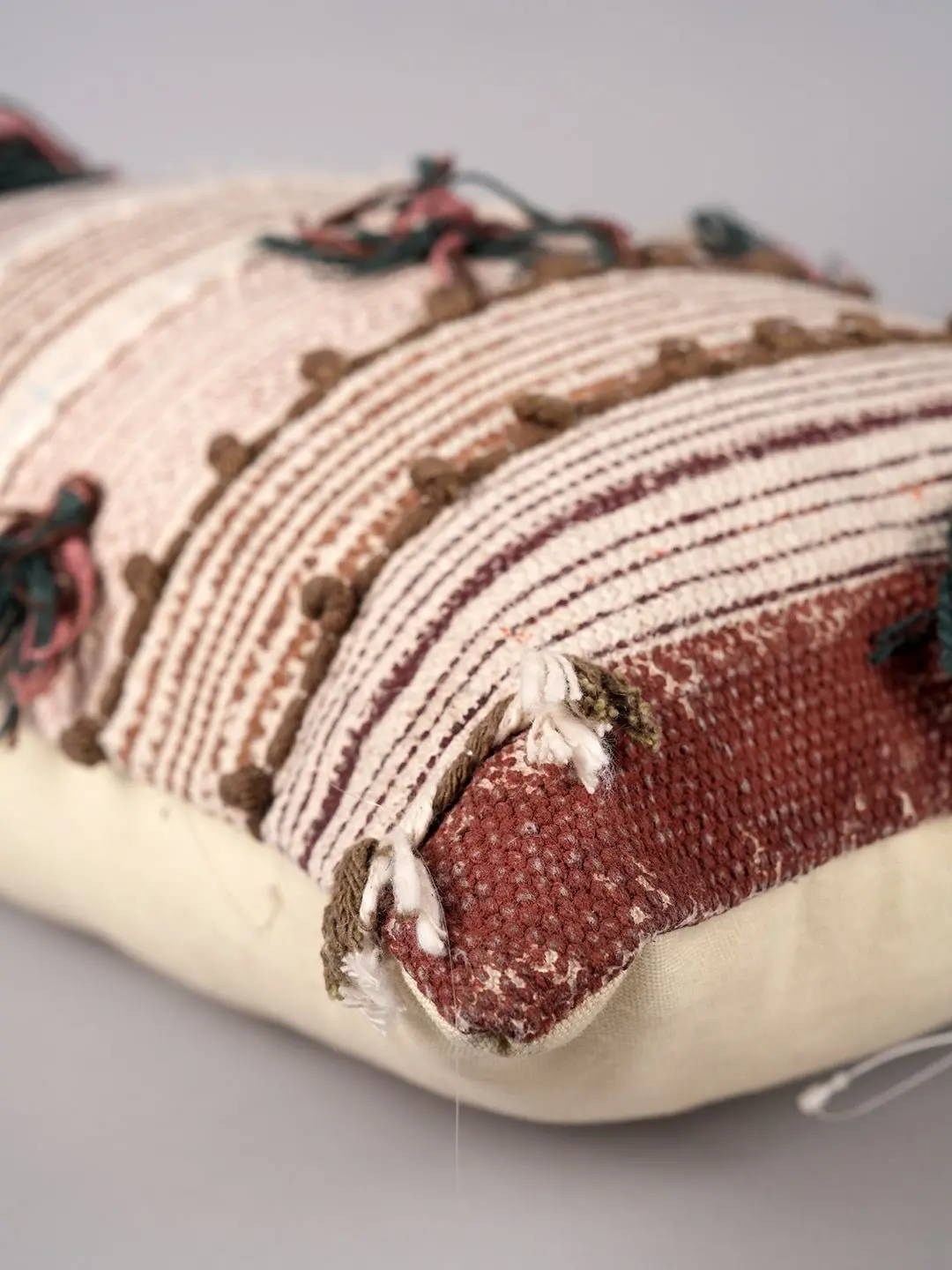 Tranquil - Block Printed Lumbar Cushion Cover 3