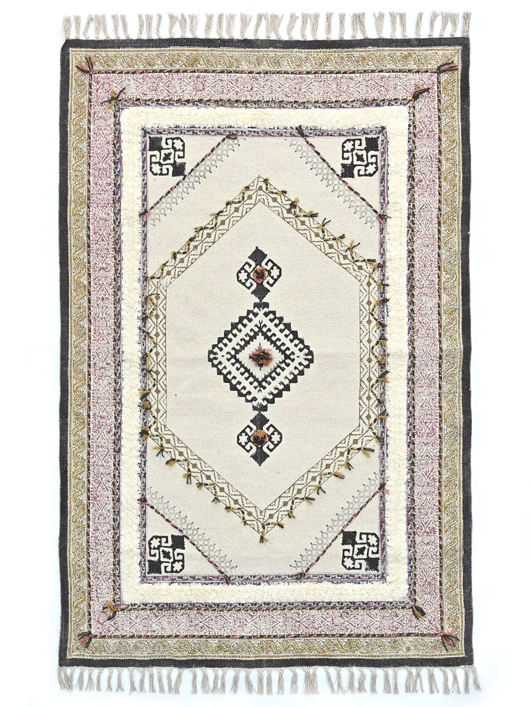 Estarie - Block Printed Rug 1