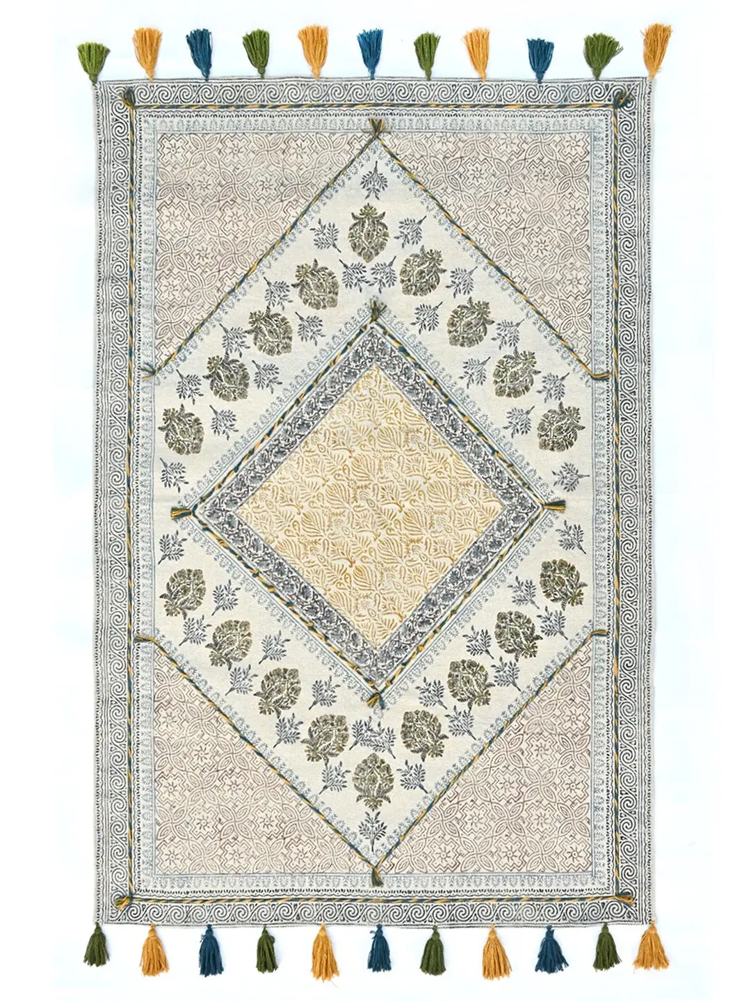 Jendueki - Block Printed Rug 1