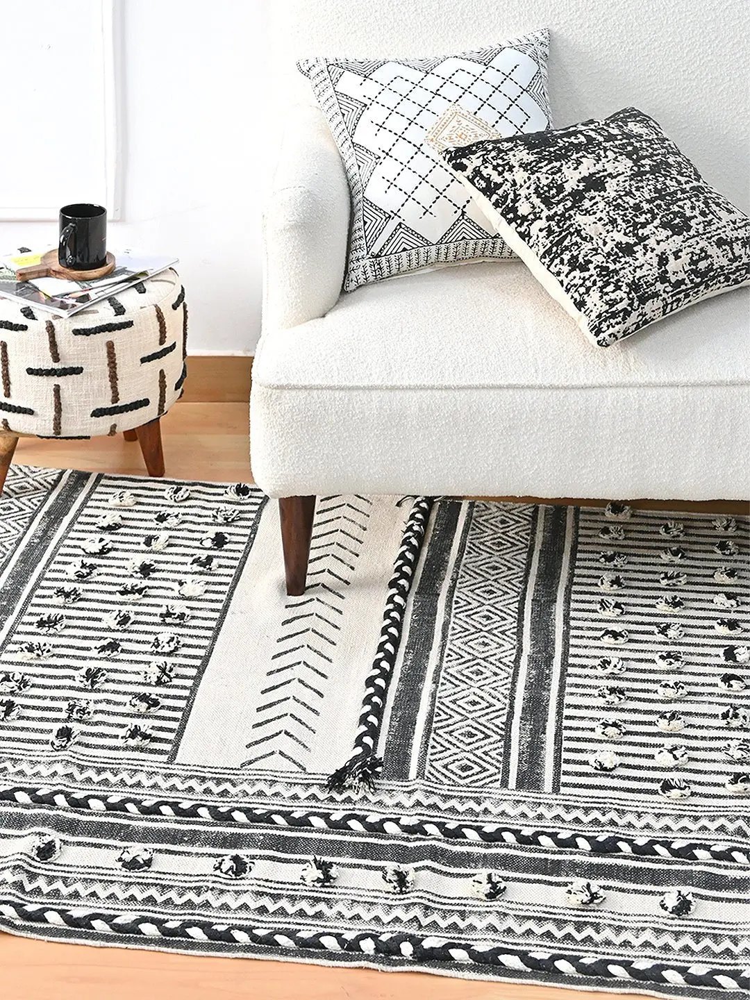 Iris - Block Printed Rug 7