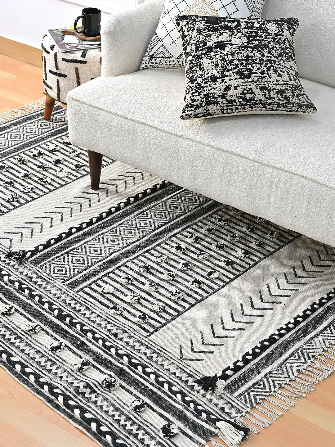 Iris  - Block Printed Rug 1