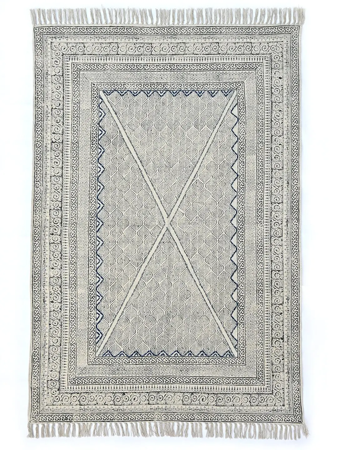 Scrawl - Block Printed Rug 1