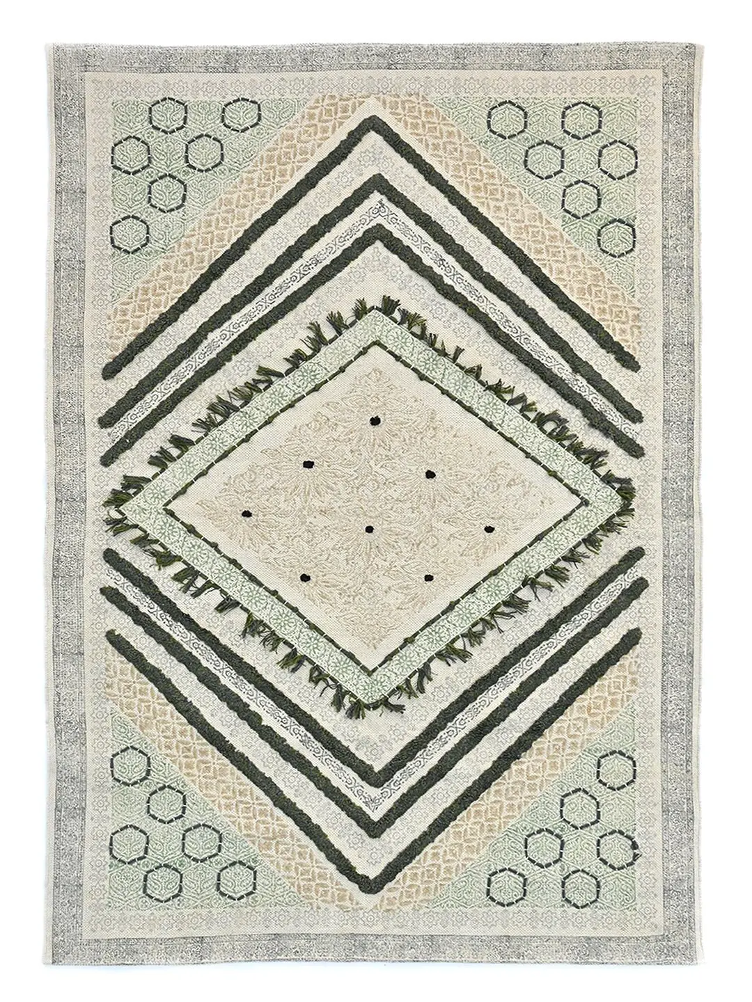 Cartera - Block Printed Rug 1