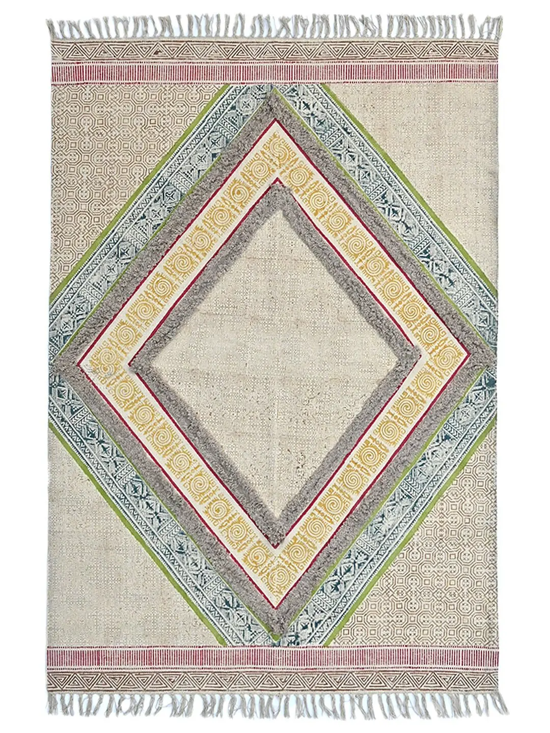 Adah  - Block Printed Rug 1