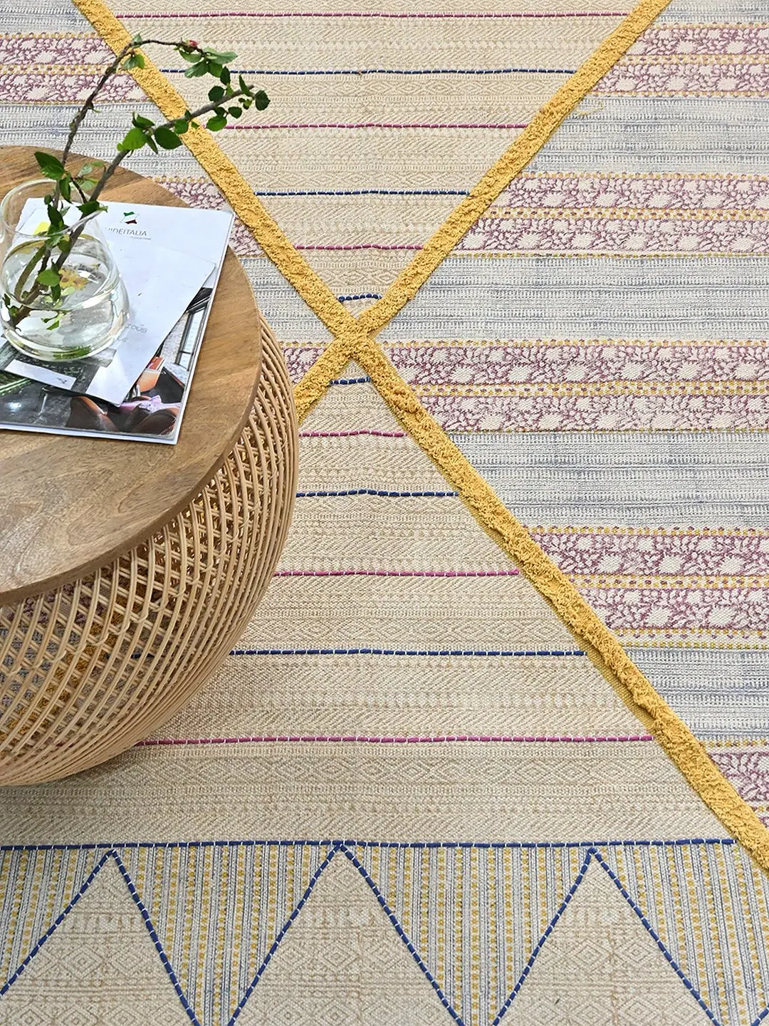Datura - Block Printed Rug 2