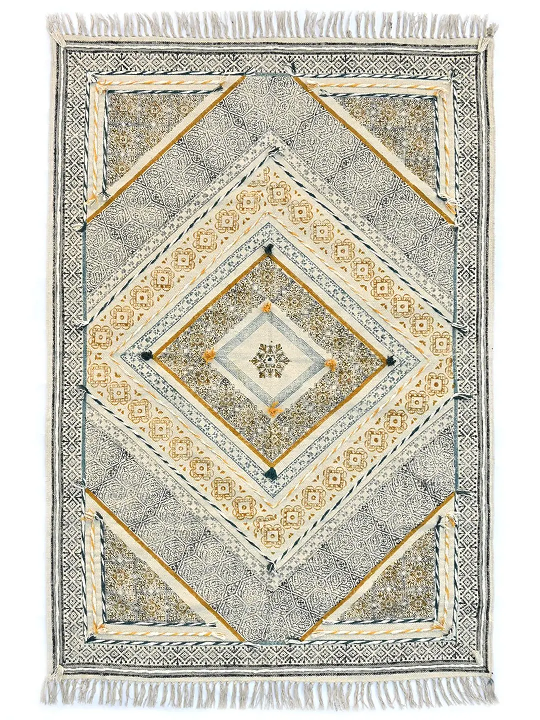 Oliver - Block Printed Rug 1