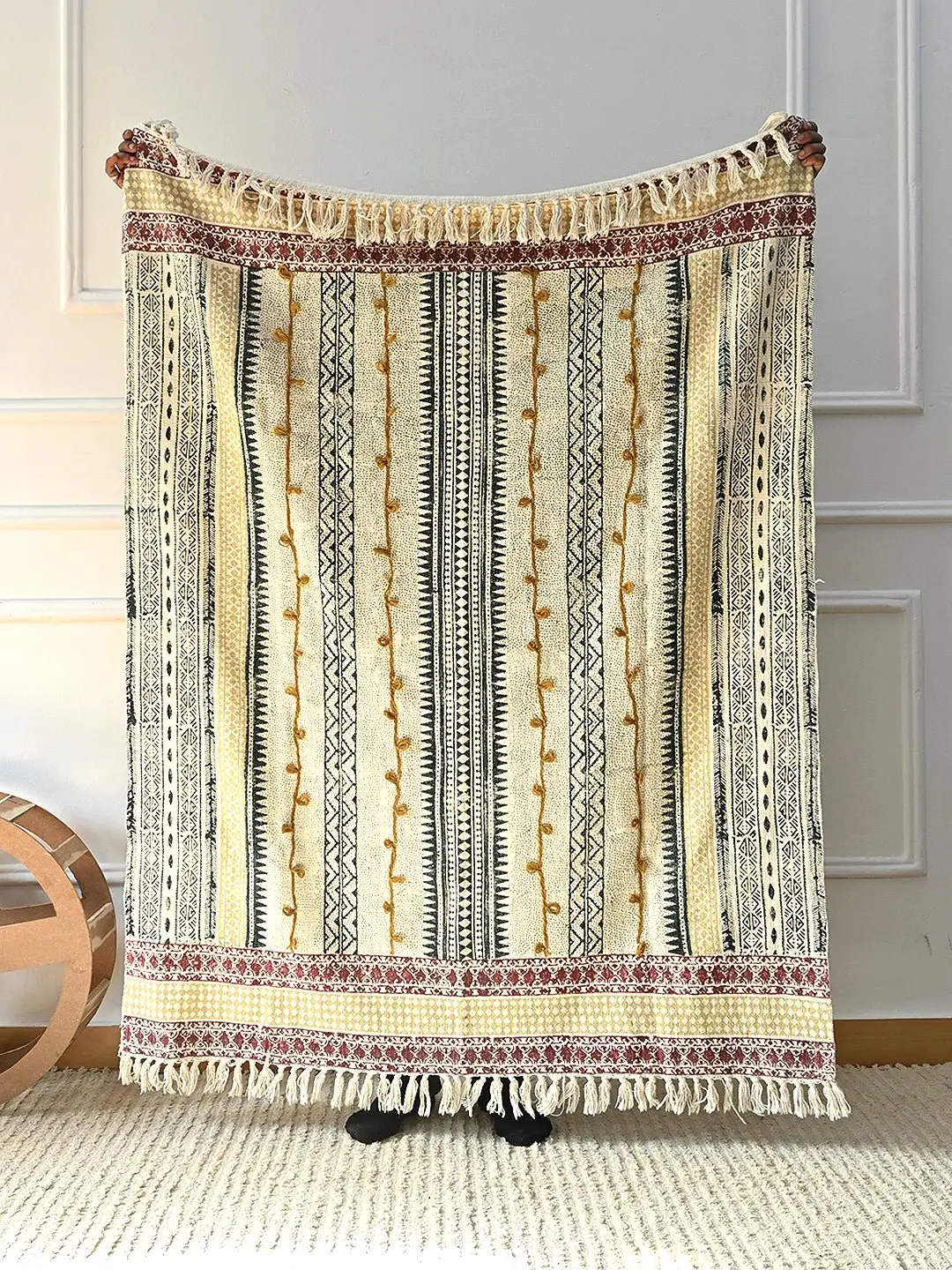 Shedowflame - Block Printed Throw 1