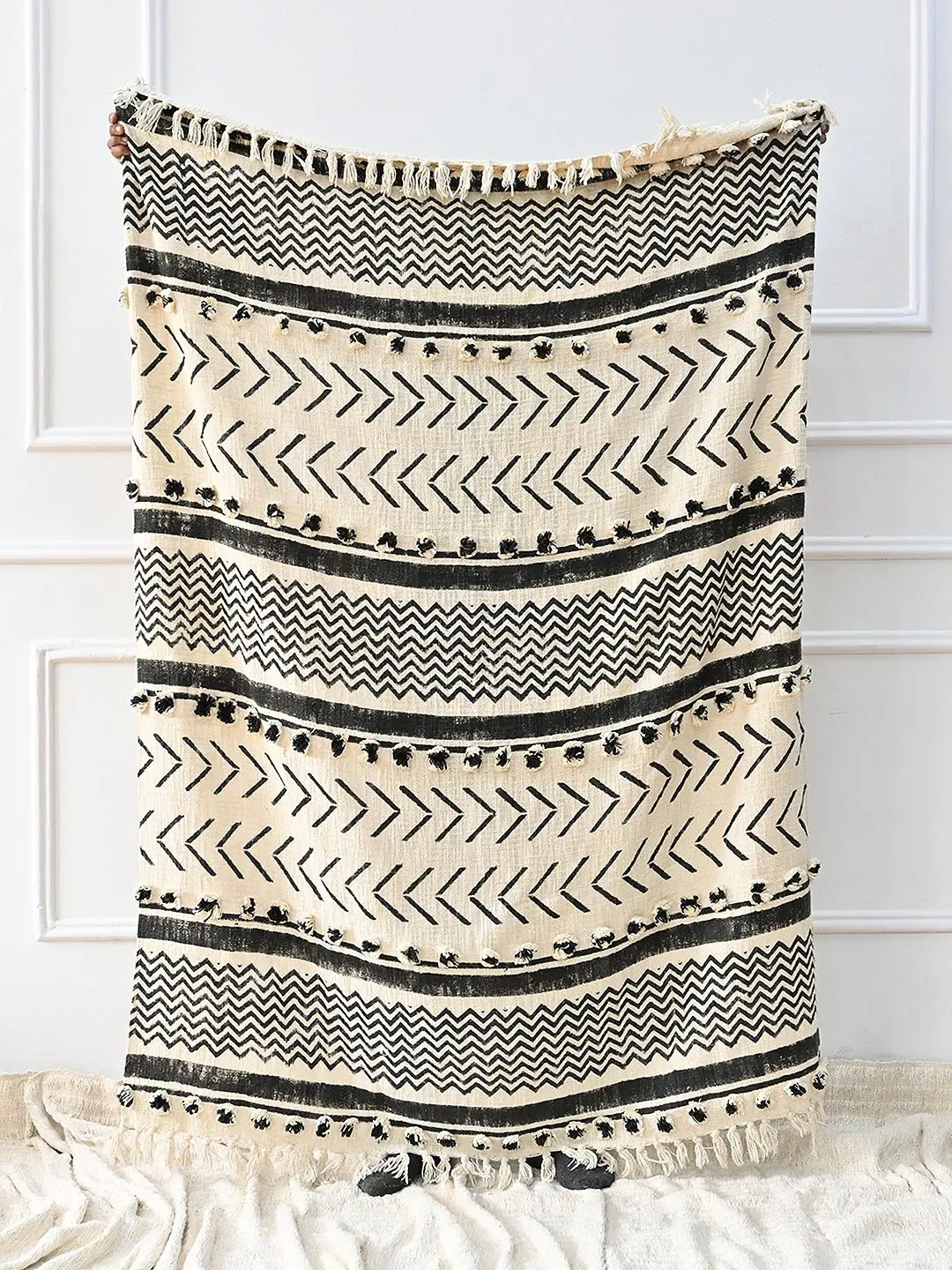 Chevron Stripes - Block Printed Throw 1