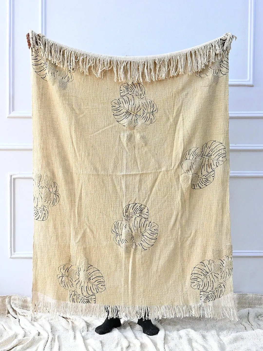 Monstera Leaf - Printed Throw 1