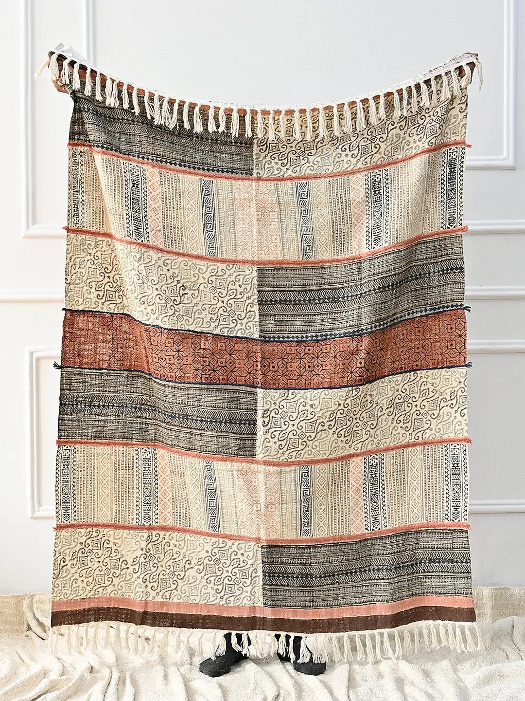 Britannica - Block Printed Throw 1