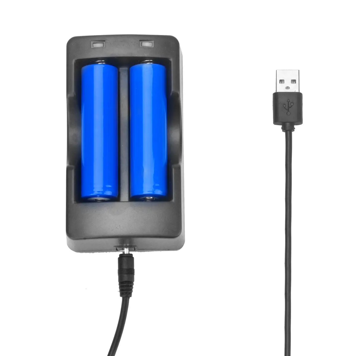 2Pcs 2000Mah 18650 Rechargeable Li-On Battery+ Charger 1