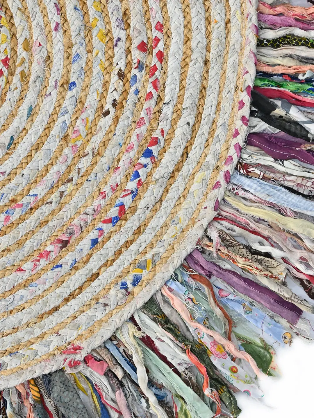 Henry- Round Jute Chindi Rug 2